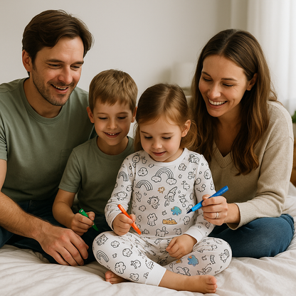 Zauberhafter Pyjama zum Ausmalen